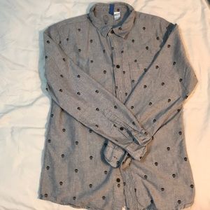 Tailored Skull Longsleeve Button Up Shirt